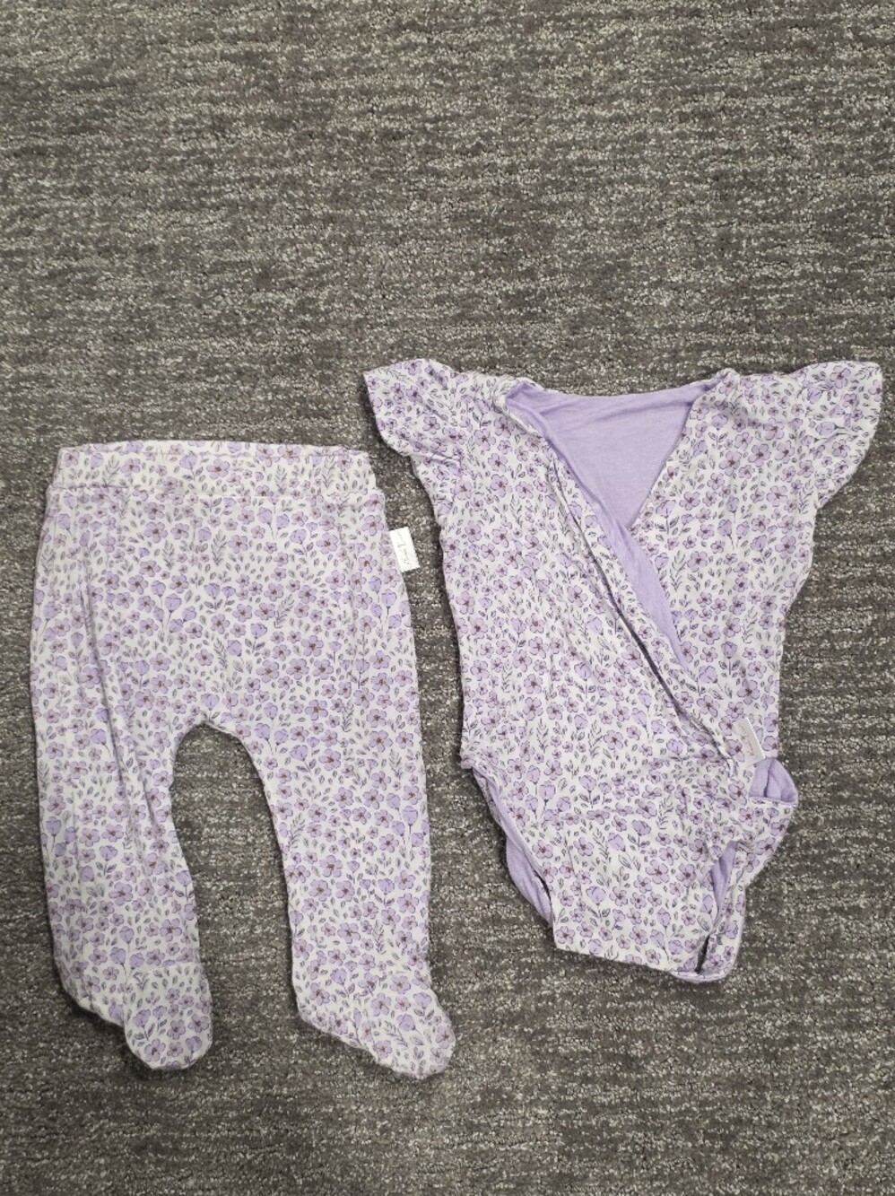 Purple Posies Silky Modal Two-Piece Set